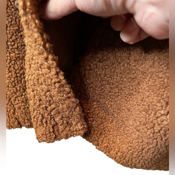 ASTR The Label Freddie Faux Fur Teddy Long Coat Size Medium In Chestnut Sherpa - Picture 9 of 12